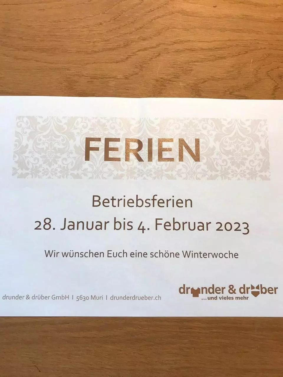 Ferien Winter 2023